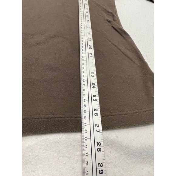 Banana Republic Half Button Pullover Sweater Size L Brown Stripe Turtleneck - Picture 8 of 10